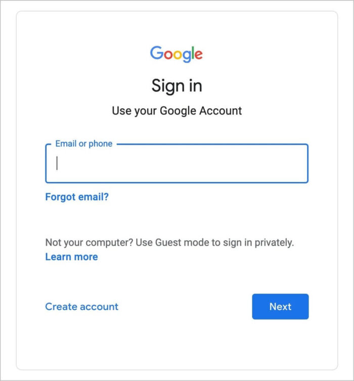 Log Into Google