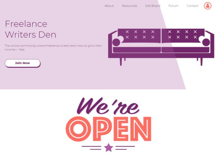 Freelance Writers Den membership site